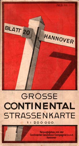 Grosse Continental Strassenkarte - Blatt 20 Hannover